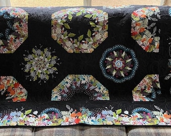 One Block Wonder Floral Quilt