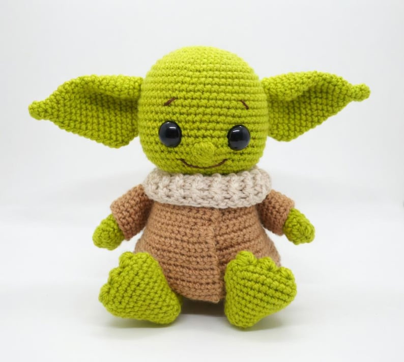 Grogu Amigurumi Virkmönster, Alien Baby Gosedjurshandledning (PDF-nedladdning) bild 1