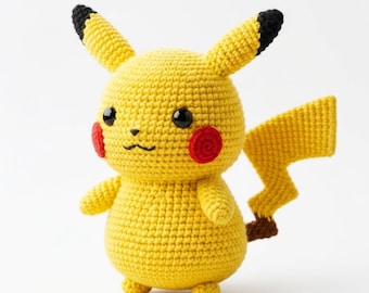 Pikachu Crochet Pattern Amigurumi PDF, Pokemon Amigurumi Pattern, Beginner Crochet Pikachu Tutorial, DIY Plushie Pattern Instant Download