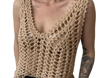Breezy Crochet Bustier Top Pattern: Boho Corset Summer Crop (PDF Download)
