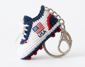 Haakpatroon Amerikaanse voetbalschoensleutelhanger, amigurumi-schoenbedel (pdf-download)