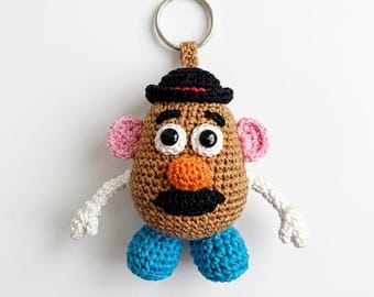 Crochet Mr. Potato Head Keychain Amigurumi Toy PDF Pattern (Intermediate)