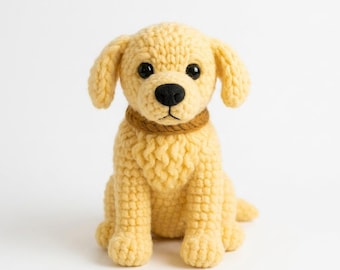 Golden Retriever Crochet Pattern – Amigurumi Puppy PDF Tutorial (Instant Download)