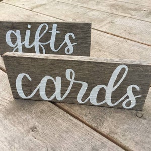 Reclaimed Wood Cards and Gifts Signs Rustic Wedding Decor