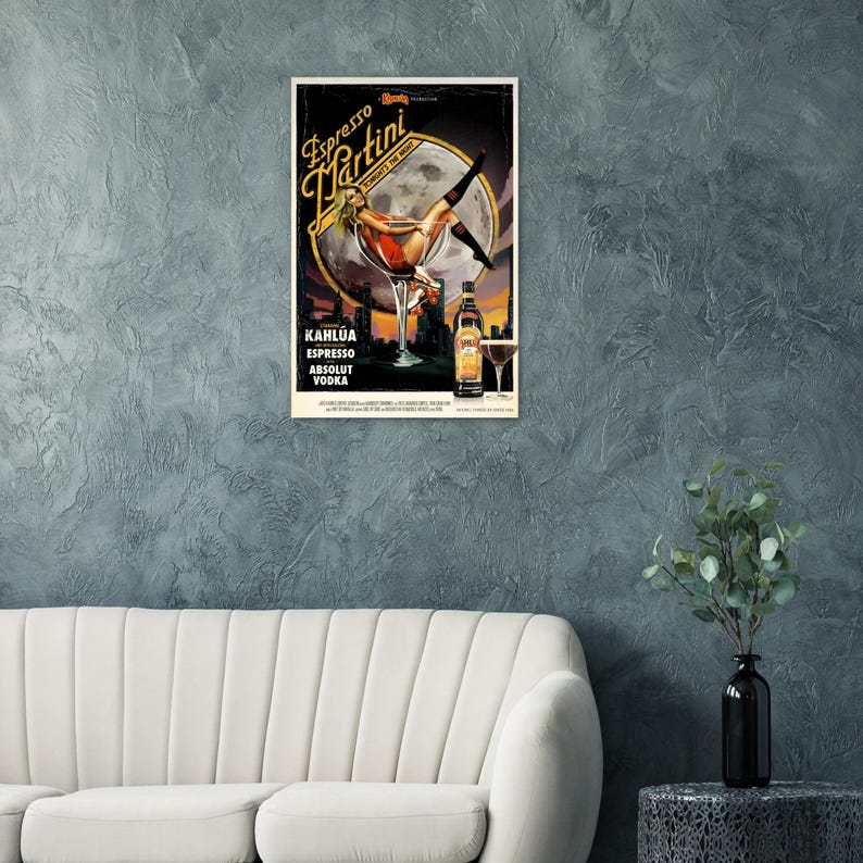 Kahlua Vintage Ad Poster Retro Espresso Martini Coffee Advertisement ...