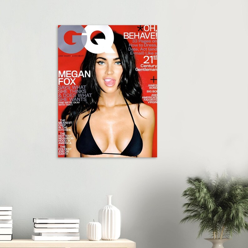Megan Fox GQ Magazin Cover Poster: 2010s Pop Art Print, Raumdekor Bild 4