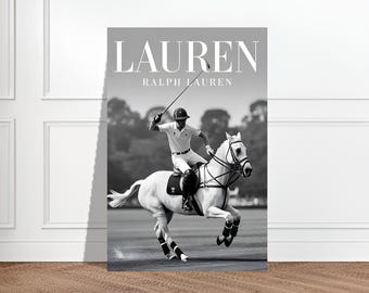 Ralph Lauren Vintage Magazin Werbeplakat Retro Polo Mode Werbung Druck Altes Geld Wand Kunst 1980er Jahre Luxus Style Geschenk für Ihr Wohnheim Dekor