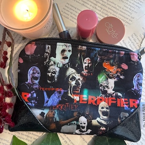 Kit de Anotação Art the Clown/Terrifer/Vem com caneta, marca-texto, abas de livro e bolsa/bolsa de maquiagem