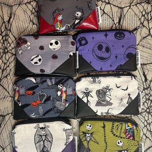 50 % de descuento en la cartera/bolso con cremallera/billetera de Pesadilla antes de Navidad/7 opciones