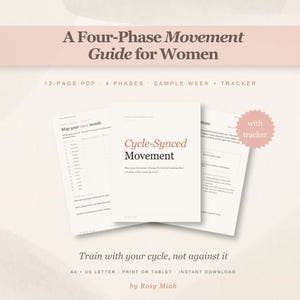Cycle Synced Workout Guide | Hormone Cycle Fitness Planner for Women (PDF)