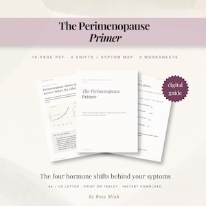 Perimenopause Guide PDF | Symptoms Explained + 4-Step Plan | Hormone Health Workbook for Women