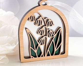 Lily of the Valley Ornament - May Birth Flower Window Decor