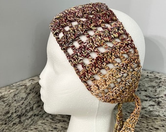 Ready to Ship Crochet Boho Headband Crochet Head Scarf Hair Wrap Summer Head Wrap