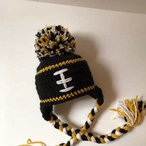 Newborn Crochet Football Hat New Orleans Saints Photo Prop Knit Hat