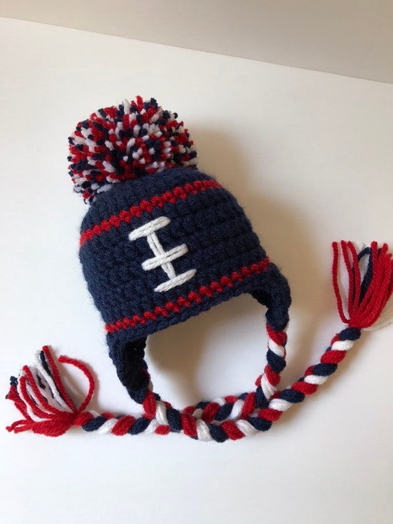 patriots crochet hat