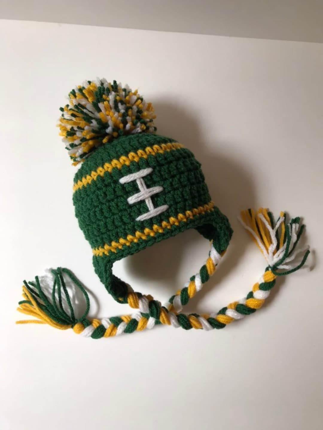 Newborn Crochet Football Hat Greenbay Packers Photo Prop Knit Hat - Etsy