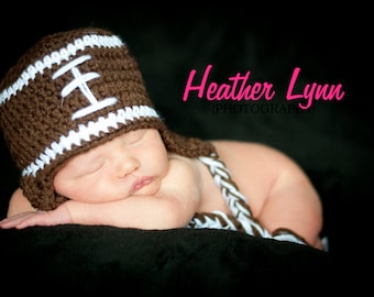 Newborn Crochet Football Hat Baby Boy Baby Girl Photo Prop Knit Hat Baby Hat Infant Hat