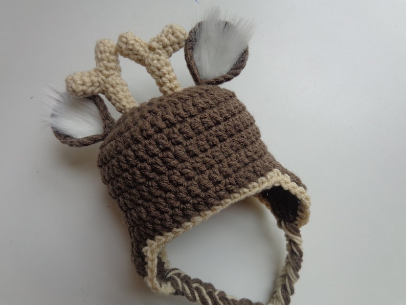 Newborn Photo Prop baby boy girl Newborn Crochet Deer Crochet Hat