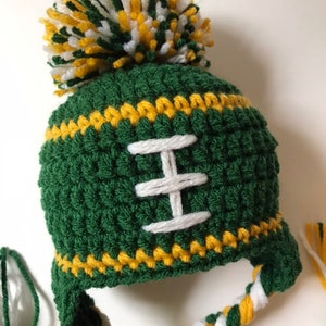 Newborn Crochet Football Hat Greenbay Packers Photo Prop Knit - Etsy