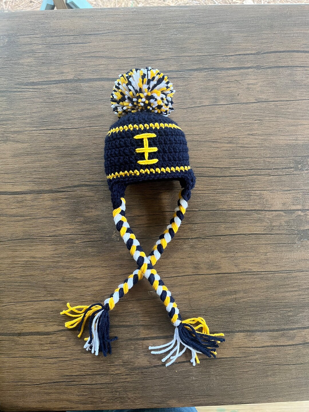 Newborn Crochet Football Hat University of Michigan Photo - Etsy