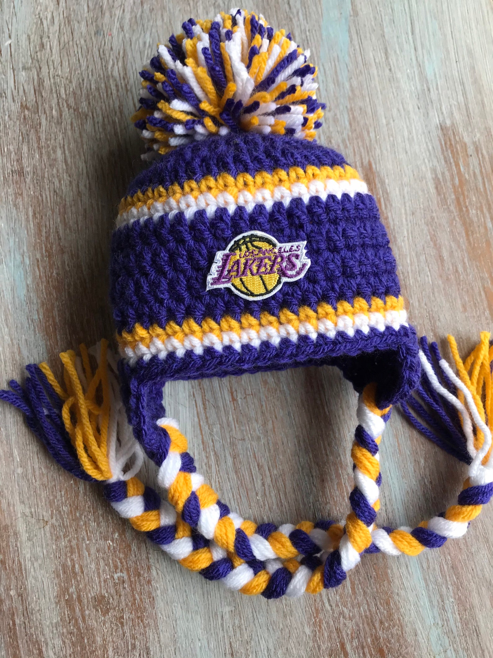 Newborn Crochet LA Lakers Basketball Hat Knit Hat Photo Prop Etsy