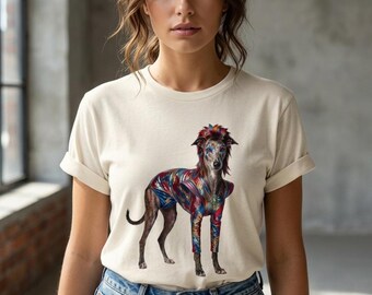 Artistic Glam Rock Pet Shirt Custom Dog Portrait Sweatshirt Personalized Pet Gift Funny Music Dog Tee Custom Pet Art Gift For Music Lover