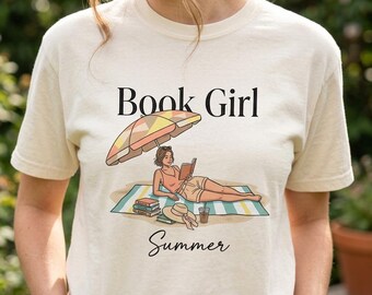 Book Girl Summer Beach Shirt Reading Lover Custom Gift Bookish Vacation Outfit