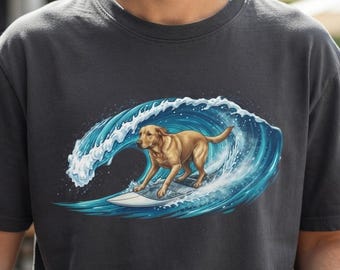 Custom Surfing Dog Shirt Surfing Dog Hoodie Personalized Pet Apparel Beach Dog Gift Custom Dog Portrait Shirt Surfer Dog Outfit