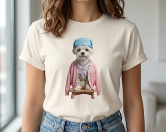 Custom Pet Sweatshirt And Shirt Set Unique Pet Portrait Apparel For Dog Lovers Custom Hipster Pet Outfit Gift For Her And Him Personalized