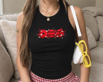 Bella Canvas® Arirang Mineral Floral Tank Top, World Tour Crop Top Shirt, Kpop Fan Gift