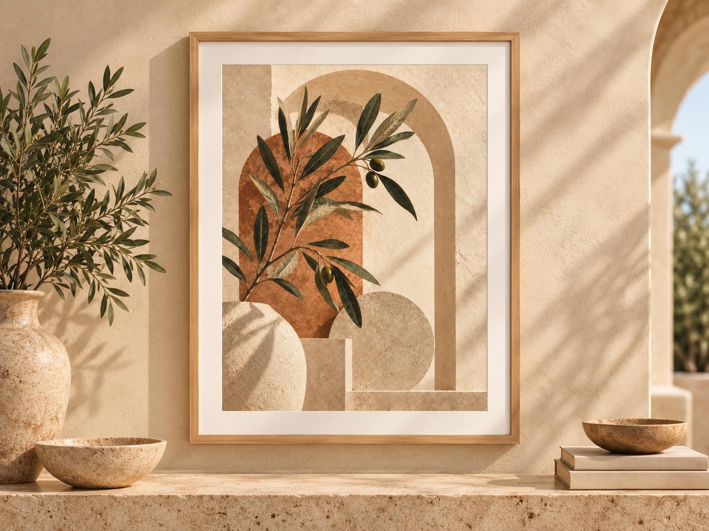 Olive Tree Botanical Study · 6784 artwork by Korvia Studio