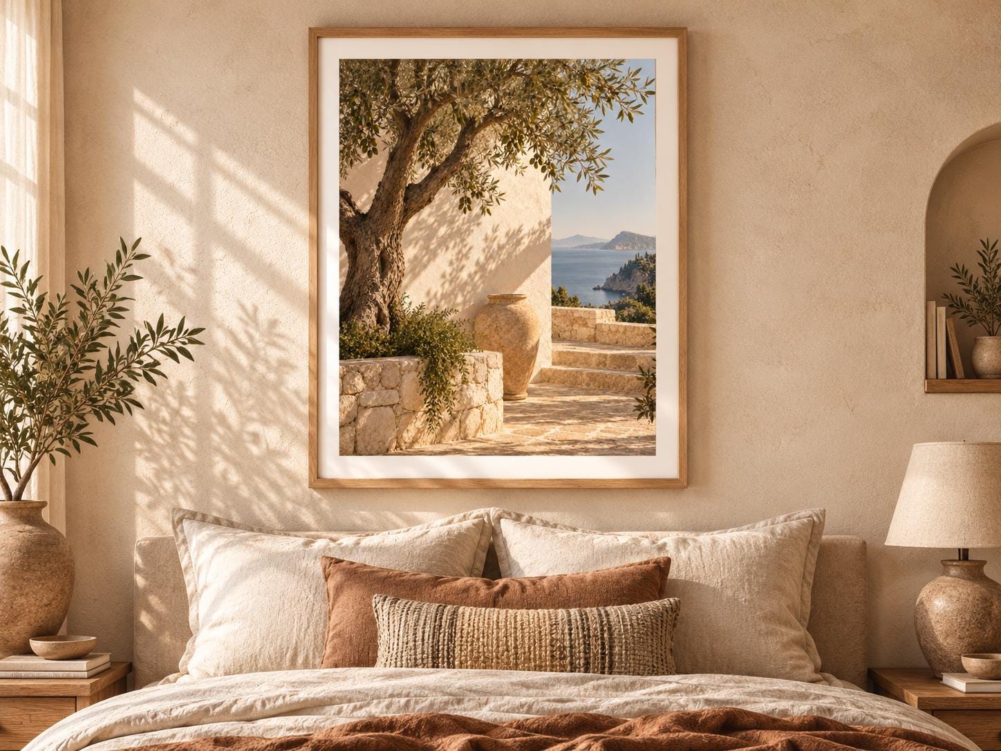 Olive Tree Terrace — Coastal Horizon artwork by Korvia Studio