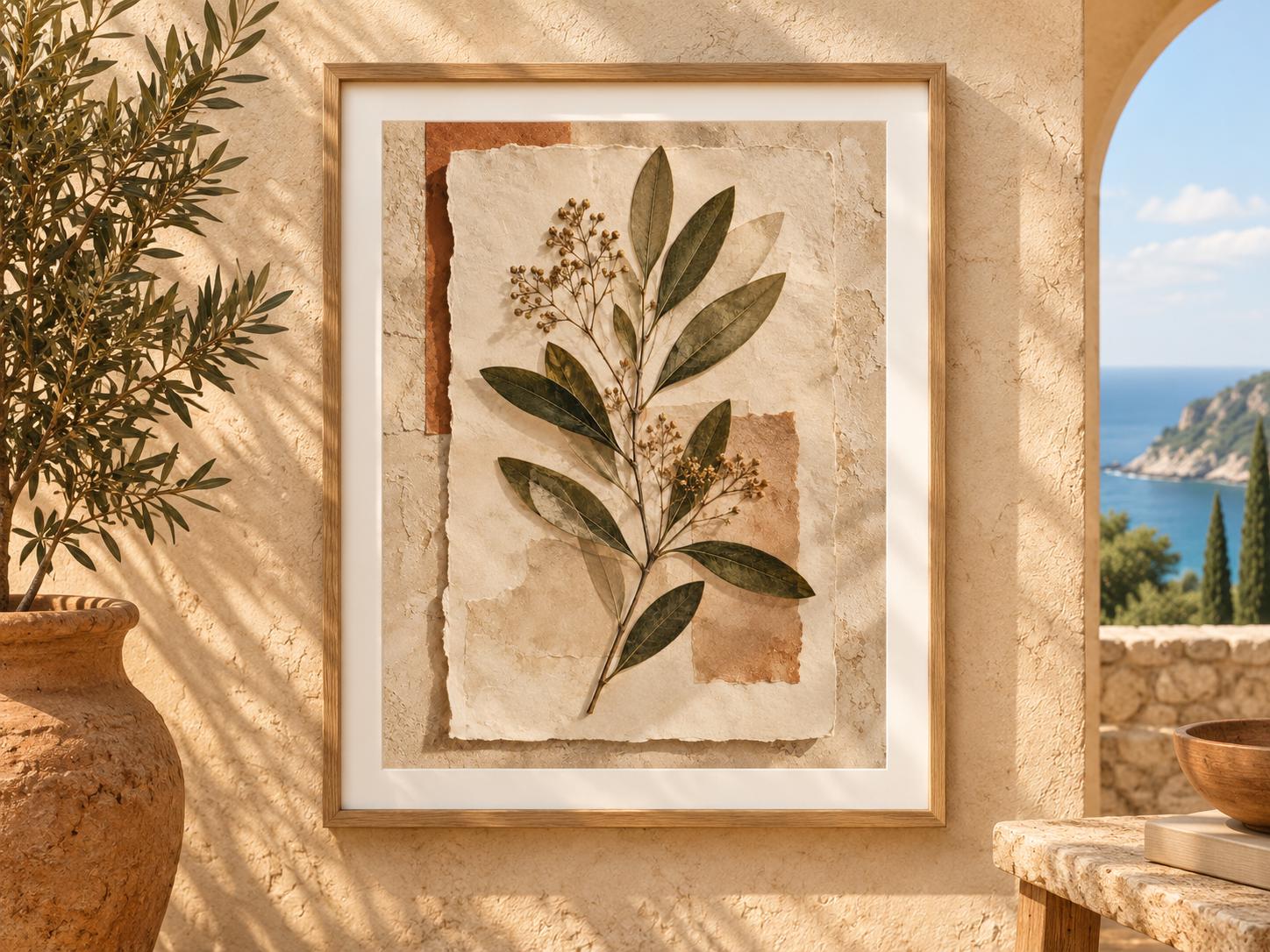 Botanical Branch — Leaf and Seed Study artwork by Korvia Studio