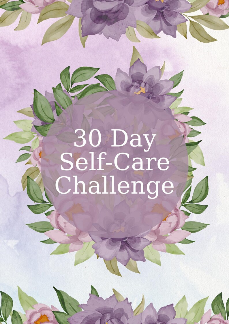 30 Day Self Care Challenge | Wellness Tracker | Mindset Reset ...