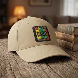 Made in 1990 Embroidered Patch Cap | Retro 90s Birthday Baseball Hat PERSONALIZED