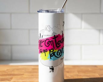 Colorful Graffiti Cow Tumbler | 20oz Stainless Steel