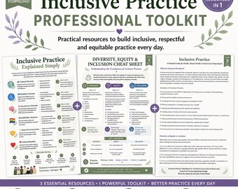Inclusive Practice Professional Toolkit | Diversity Equity & Inclusion Resource Bundle | Social Work and Healthcare Professionals