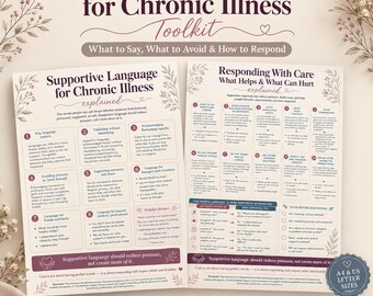 Supportive Language for Chronic Illness Toolkit | What to Say & Avoid | Validation Phrases, Fluctuating Capacity, Communication PDF