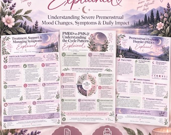 PMDD Toolkit, Premenstrual Dysphoric Disorder, Symptoms, Cycle Patterns, PMS Comparison, Treatment & Mental Health Support