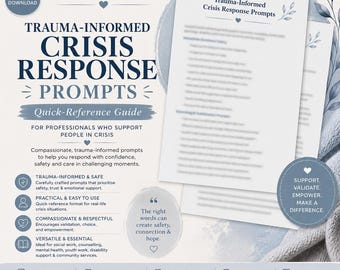 Trauma-Informed Crisis Response Prompts | Social Work & Mental Health Quick Reference Guide