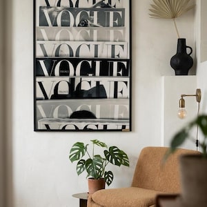 Stacked Vogue Poster