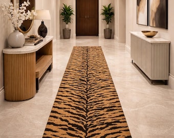 Hand tufted tiger runner rug handmade minimalist runner rugs for hallway corridor decore carpet