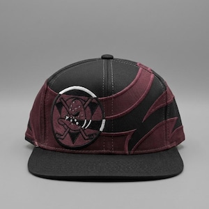 Mighty Ducks Vintage Hat Brand New, 90s Starter Sharktooth Snapback, Black Burgundy Hockey Y2K Unisex Adjustable NHL Cap Grail, deadstock