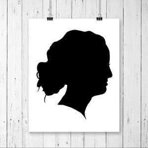 Child Silhouette, Custom Silhouette Portrait, Children Silhouette,  Profile Silhouette, Child Silhouette Portrait