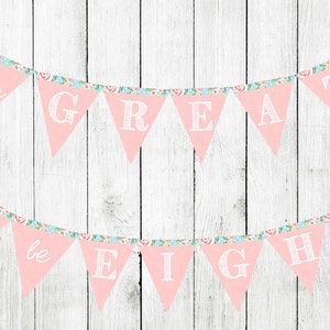 Baptism Banner, It's Great To Be Eight, LDS Baptism Banner, LDS Baptism Decoration, Baptism Flag Banner, Girl Baptism Banner, Mormon Baptism