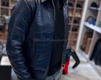 Echte Alligator Jacke | Herren Motorradjacke | Einzigartige Art von Leder