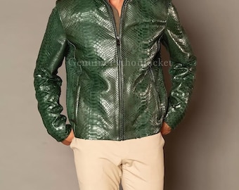 Echte Python Jacke | Herren Motorradjacke | Einzigartige Art von Leder