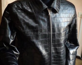 Echte Alligator Jacke | Herren Motorradjacke | Einzigartige Art von Leder