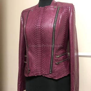 Real Python Jacket | Women's Motorcycle Jacket | Unique Kind of Leather