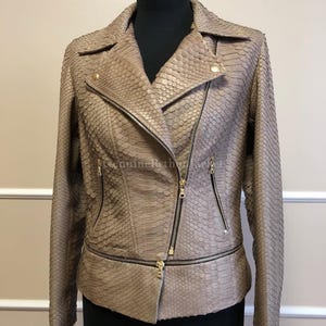 Real Python Jacket | Women's Motorcycle Jacket | Unique Kind of Leather